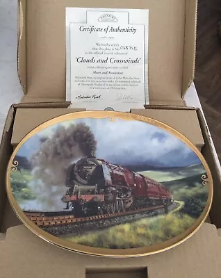 Davenport Steam Locomotive Train Ltd Edition Oval Plate Clouds And Crosswinds • £5.99