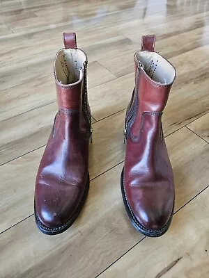 Frye Ankle Zipper Boots Women’s Size 8 Burgandi  • $50