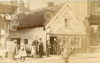 Eccles Salford Rare RP William Wardles 'Ye Olde Thatche' Eccles Cake Shop 1905 • £45