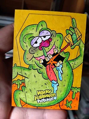 2023 Wacky Packages Halloween Sketch Card Hiccup/slimer By Steve Crockett • $55