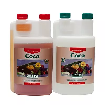 Canna Coco A&B 1L Veg And Flower Plant Food Base Hydroponic Nutrients • £17.34