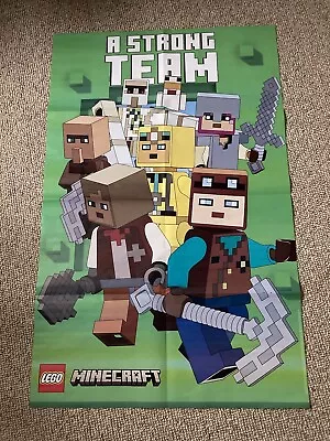 Lego Minecraft Big A1 Paper Wall Poster - Double Sided - New • £3.50