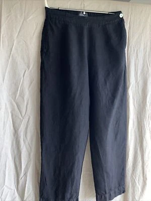 £58 • Buy OSKA SIZE 1 Black Linen Elastic Half Waist  Balloon Trousers