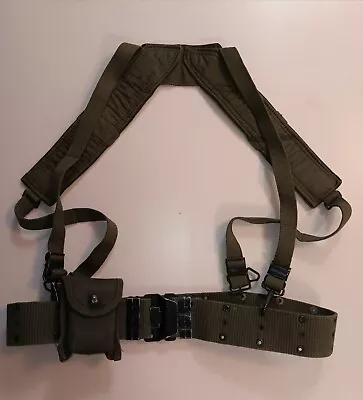US Military Issue Vietnam Era US Army USMC H Suspenders Canvas Combat Suspenders • $40