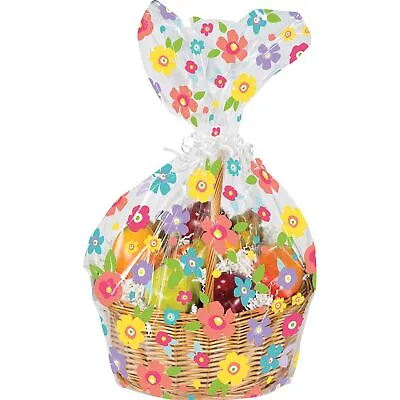 Easter Basket Hamper Wrap Easter Egg Cellophane Basket Wrap Large Cello Gift Bag • £2.99