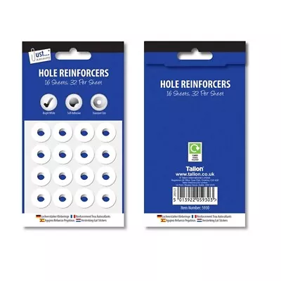 Hole Page Reinforcers Labels Includes 512 Stickers - Ideal For Punched Paper • £5.49