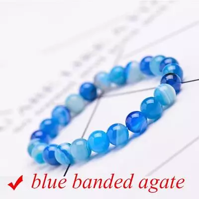 £4.99 • Buy Crystal Gemstone Bracelet Bead 7 Chakra Natural Stone Stretch Reiki Jewellery UK