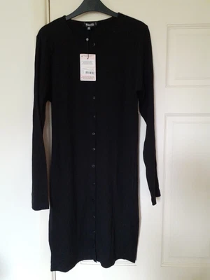 £7.99 • Buy Bnwt Missguided Sz 16 Blk Ribbed Stretchy  Button Front Dress Gorgeous...