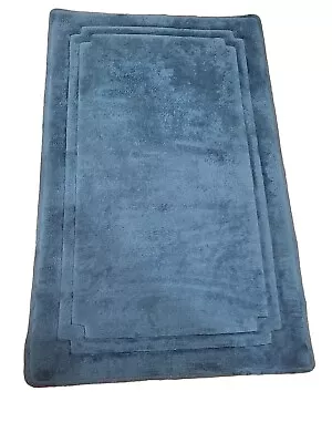 Large Luxury Soft Plush Bath Mat Thick Memory Foam Bathroom Rug Turquoise Blue • $16.99