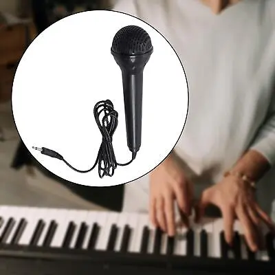 Microphone 3.5mm Jack Black Mic For Electronic Piano Music Keyboard Beginner • £6.92