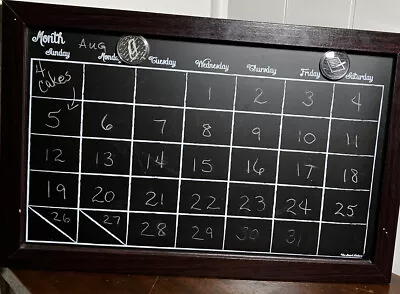 Magnetic Chalk Calendar Approx 9x12in • $17.14