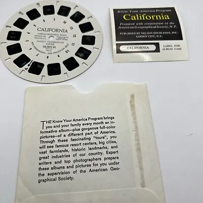 View-Master Reel DD-16 California Family Travelogue Series - RARE • $3.50