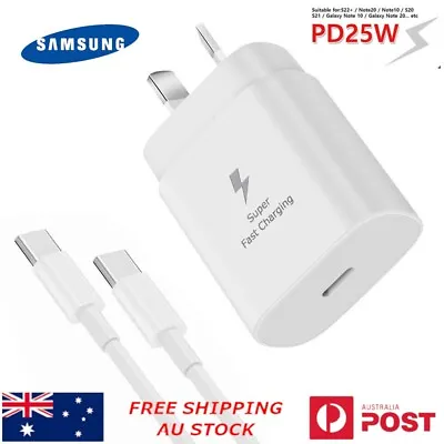 Genuine Original Samsung 25W Super FAST Wall Charger For Note S8/10/S20/S20/S21+ • $8.69