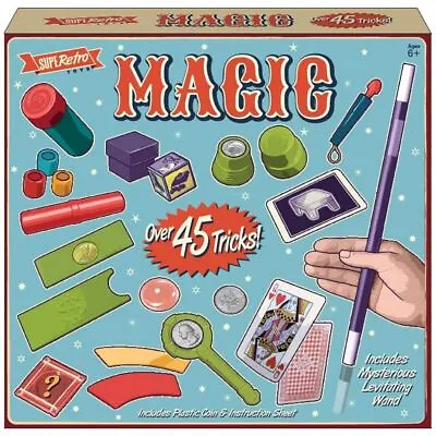 Kids Retro Magic Set 45 Amazing Magic Tricks Children Magic Kit Magicians Gift • $10.18