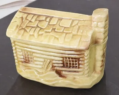 Vintage 1950s MCM Mid Century Log Cabin Cookie Jar By House Of Webster Ceramic • $27.50