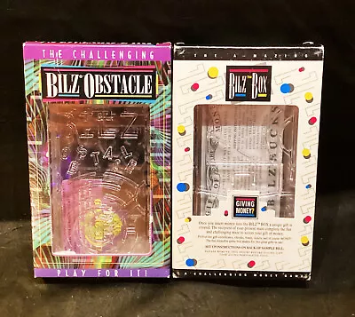 (Lot Of 2)- BILZ OBSTACLE & Box CASH MAZE GAMES Bank  Money Gift Box  Puzzles • $26.97