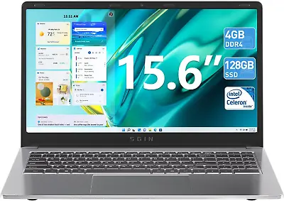 SGIN - 15.6  Laptop - Intel Celeron 2.8GH- 4GB Memory - 128GB EMMC - HDMI Silver • $175