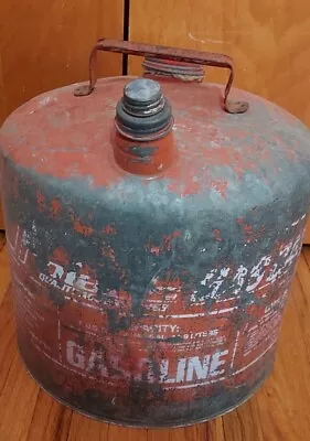 Vintage 5 Gallon Metal Gas Can Gasoline • $40