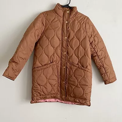 New J.Crew Quilted Cocoon Puffer Prima Loft Size Small Brown BK668 • $89