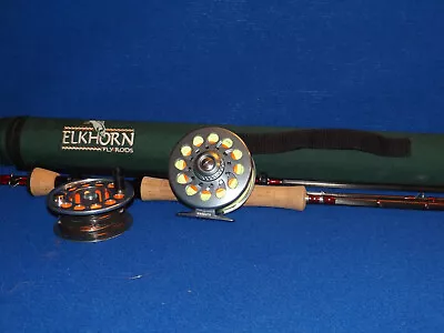 $325 • Buy Elkhorn Fly Rod 4 Pc Traveler #8 W/ Elkhorn T3 Reel And Spare Spool