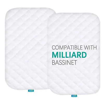 Bamboo Bassinet Mattress Cover Fits For Milliard Side Sleeper Bedside Bassinet 2 • $17.99