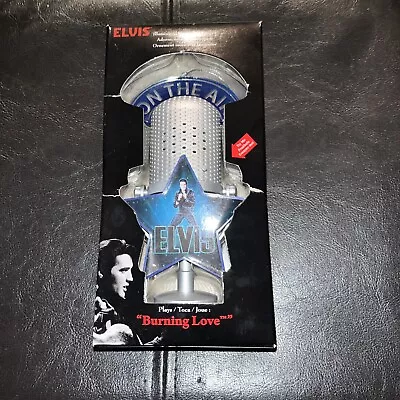 New Elvis Presley Musical Ornament- Microphone -Plays  Burning Love  2015 • $24