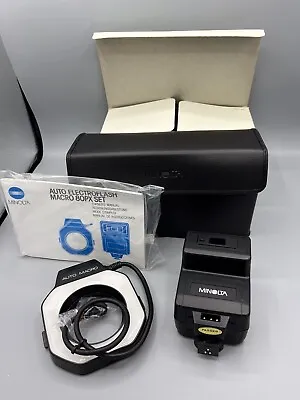 Minolta Auto Electroflash Macro 80PX SET Excellent In Orig. Box #8670-027 • $65