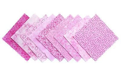 It's All Pink 90-pc Precut Charm Pack 5  Squares 100% Cotton Fabric Quilt • $13.50