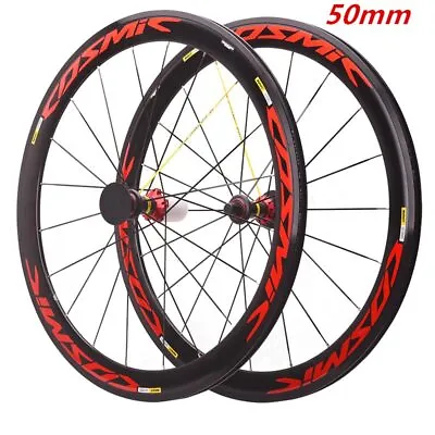 700C Carbon Hub Deptht 30/40/50mm Road Wheelset Alloy Bicycle Wheel Rim Brake • $333.64