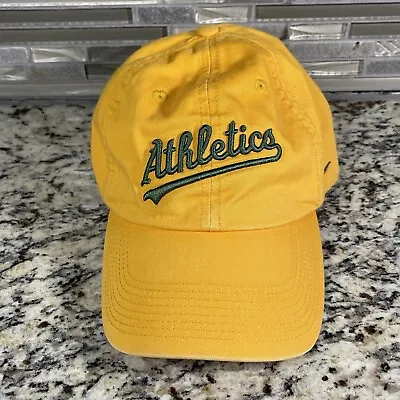 Vintage Nike Team Oakland A’s Hat Athletics Yellow Strapback One Size Fits All • $15.99