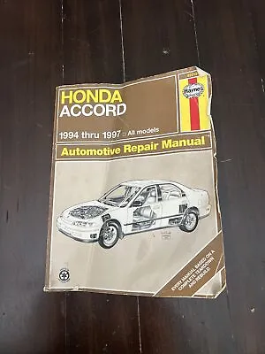 Haynes 1994 To 1997 Honda Accord Repair Manual 42013 All Models Pre Owned • $5