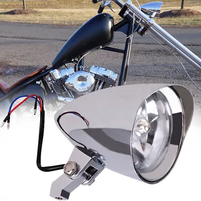 Universal Aluminum Motorcycle Chopper Bobber 4.5  Custom Headlight For Harley • $70.45