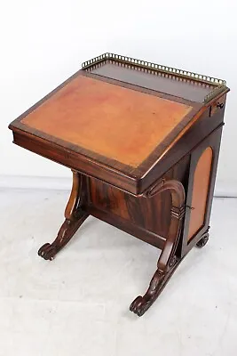 Antique Victorian Rosewood Davenport Desk - Writing Table Chest Drawers Bureau • £495