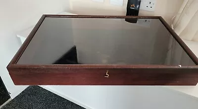 £50 • Buy Vintage Mahogany Glass Table Top Display Cabinet ( Dealers Display Cabinet)