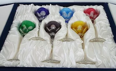 Faberge Crystal Multicolor Set Of 6 Cordial/liquor Glasses • $700