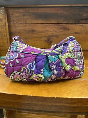 Vera Bradley Frannie Small Crossbody Bag Bandana Swirl Purse Purple Mixed Colors • $14