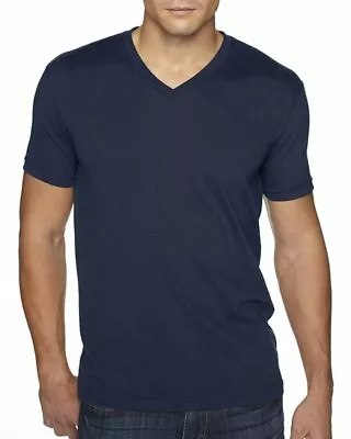Next Level Apparel 6440 Mens Short Sleeve Plain Sueded V-Neck Blank T-Shirt • $14.17