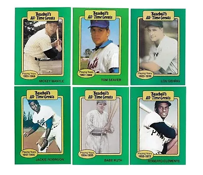 1987 Hygrade Baseball's All-Time Greats - Pick A Card / Complete Your Set • $2.25