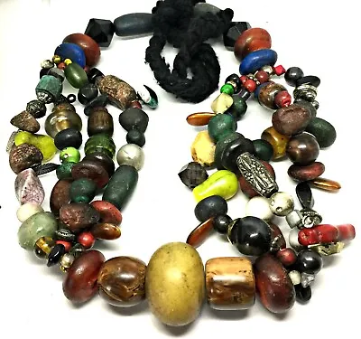 Vintage Berber Moroccan Necklace Jewelry Pendant Tribal African Amber Handmade • $70