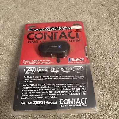 Seven Zero Seven Contact Bluetooth Helmet Communication System. Untested Open • $48.99