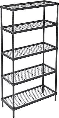 5 Tier Shelf Wire Metal Rack Storage For Shelving Unit Heavy Duty Utility • $159.97