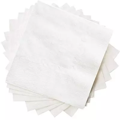 [1000 Count] White Beverage Napkins 1-Ply Bulk Cocktail Napkins Restaurant  • $19.66