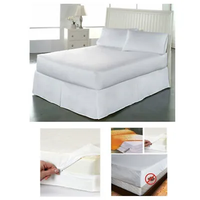 Full Size Bed Mattress Cover Zipper Plastic Dustproof Water Resistant Anti Bug • $19