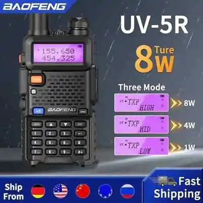 Baofeng UV-5R II Dual-band Walkie Talkie UHF VHF Ham FM Two Way Radio Interphone • £22.99