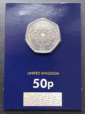 UK 50P 100 Years Of Girl Guides In Change Checker Card • £9.99