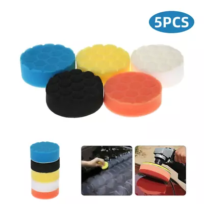 5Pcs 3 Inch Polishing Pads Sponge Waxing Foam Buffing Kit Car Polisher For Drill • $12.79