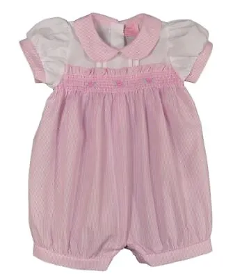 Baby Girl Romper Suit Summer Smocked Spanish Style • £9.99