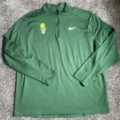 Nike Michigan State 1/4 Zip Mens XL Pullover Shirt Dri-Fit Running Basketball • $21.99