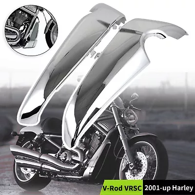 Motorcycle Chrome Mount Radiator Side Cover Shrouds For Harley V-Rod 2001-Later • $64.58