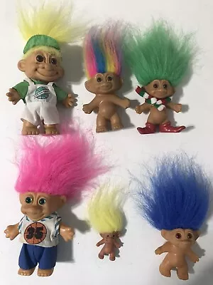 Lot Of 6 Trolls Assorted Sizes 3 Russ Save The Earth 3 Unbranded 1 Elf 1 Mini • $16.95